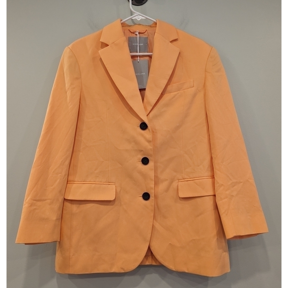 🆕 The 80's Blazer in Orange Chiffon Oversized Size 0
